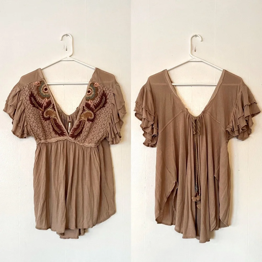 Free People Embroidered Fiesta Nueva Tunic Top - Picture 3 of 11